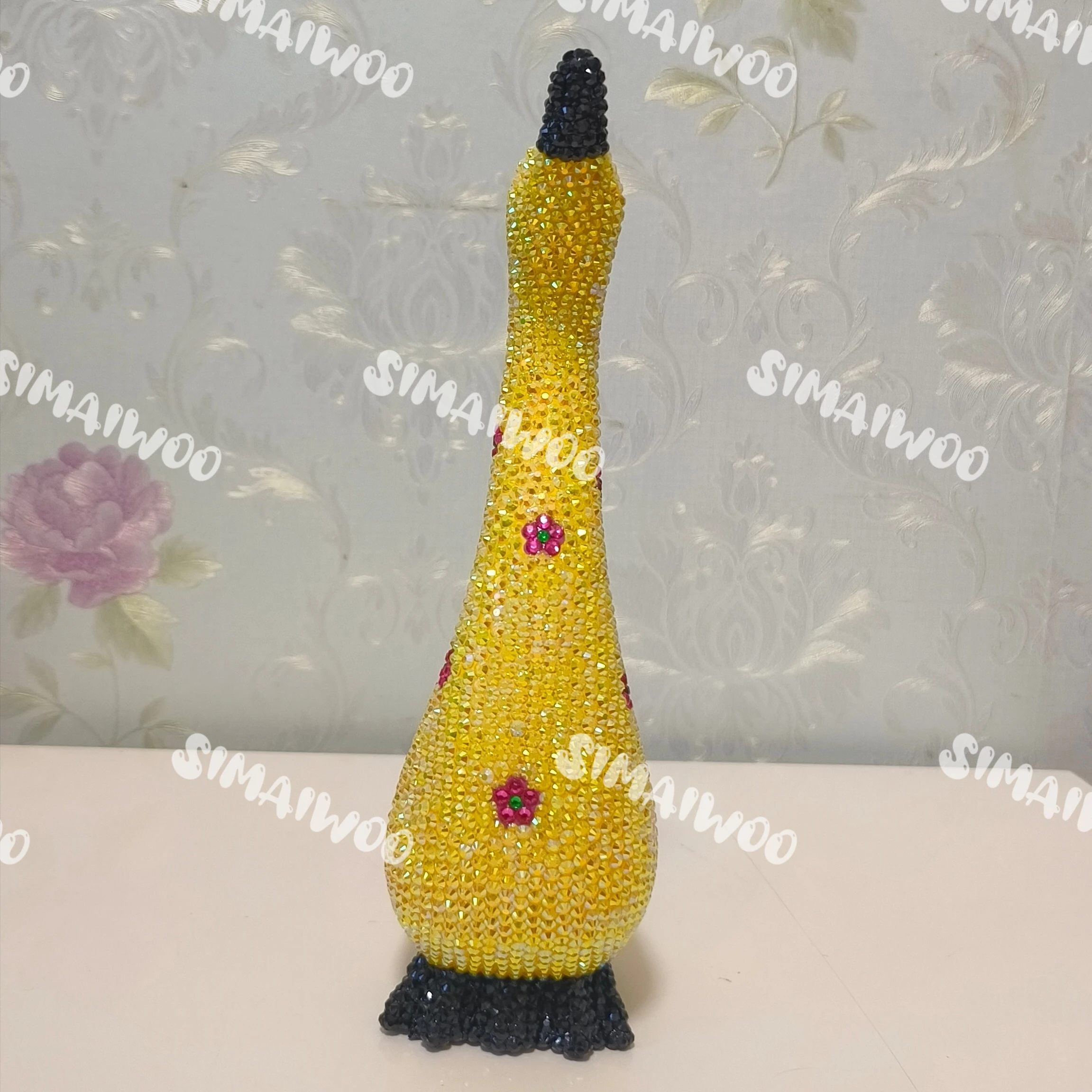 Handgefertigte Strass-Gelbe Ente, Paar-Figur, Diamant, glitzernd, niedliches Tier, Heimdekoration, Mosaik, Kreuzstich, Weihnachtsgeschenk – Detail 6