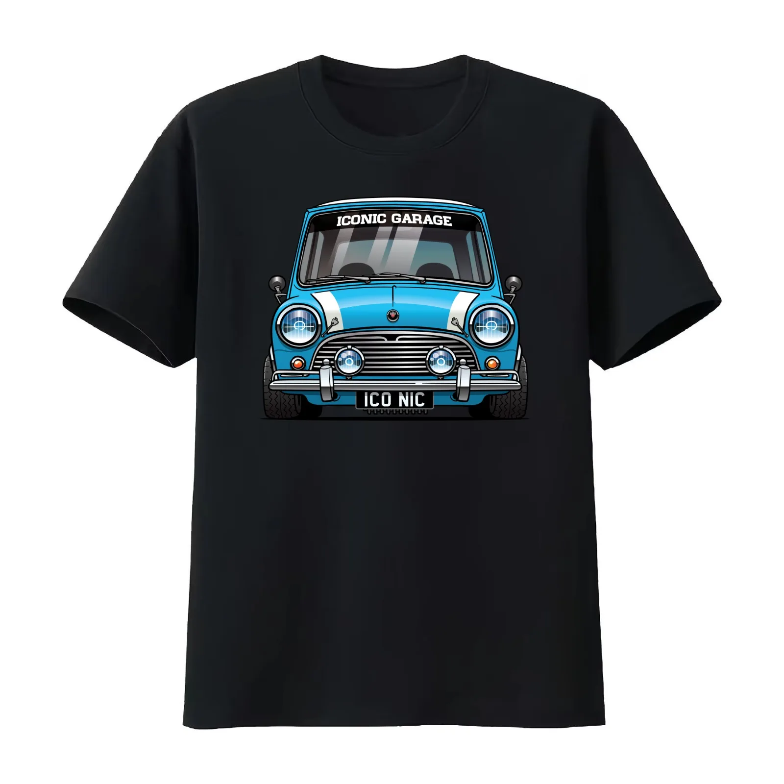 Blue MK1 T-Shirt Summer Casual Cotton Tee Oversized Streetwear Tops Vintage Graphic Print Loose Fit Short Sleeve