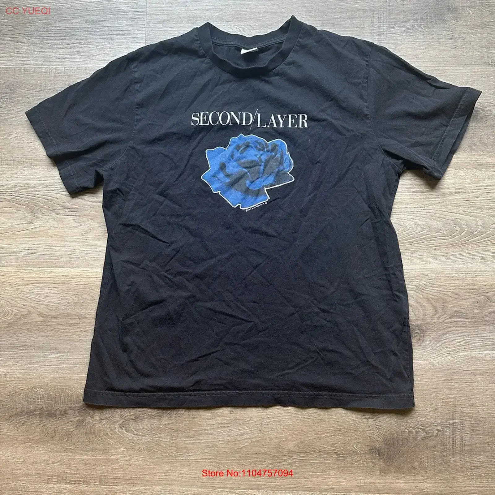 Second Layer T Shirt Mens M Black Disconnect Tour SS17 Double Sided vintage Washed Casual graphic Slightly Stretched Stylish