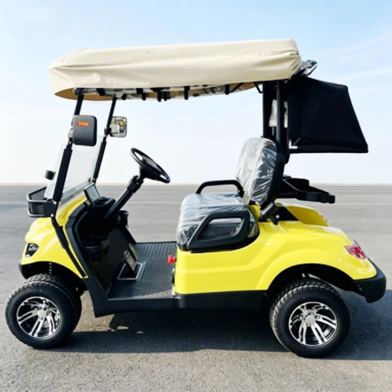 China Supplier Electric Golf Cart Global Selling Free Custom Color 12-Inch Tires Golf Bag Rain Cover Golf Bag Rack And Basket