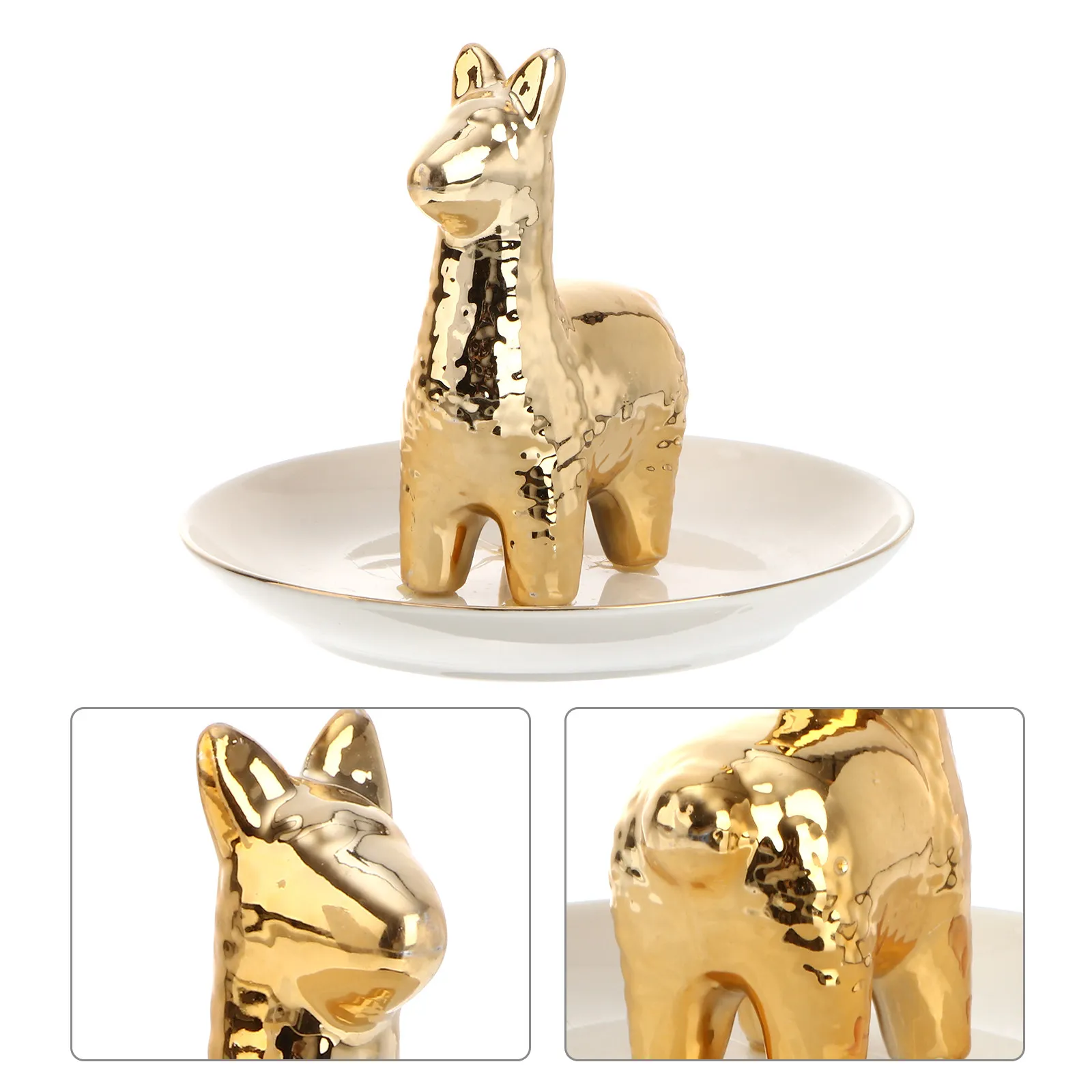 

1Pcs Storage Tray Ceramic Animal Design Organizer for Rings Necklaces Earrings Makeup Desktop Decor