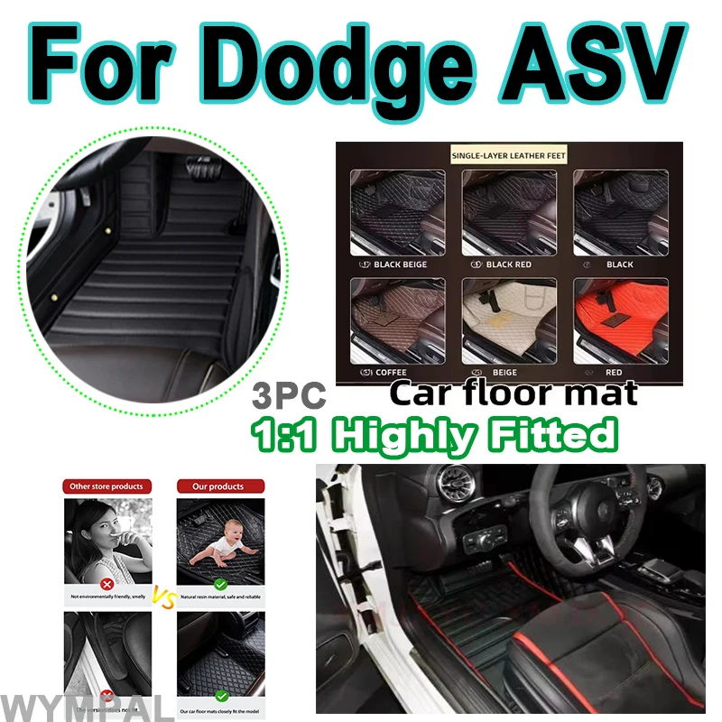 

LuxuryCar Floor Mats For Dodge ASV Ram 1500 DT 2019~2022 Anti-dirt Carpets Leather Floor Rugs Pad Interior Parts Car Accesso