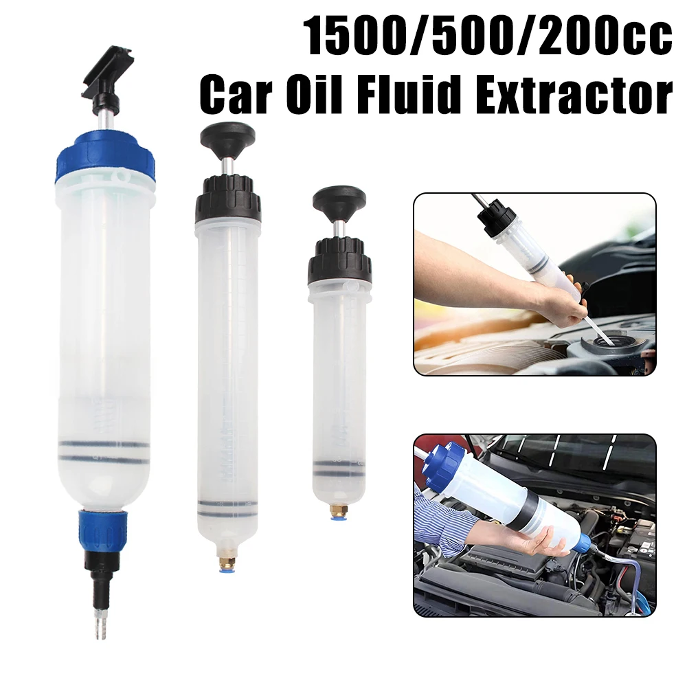 Manual Brake Liquid Suction Vacuum 200cc 500cc 1500cc Car Oil Fluid Extractor Fuel Transfer Filling Syringe Car Supplies