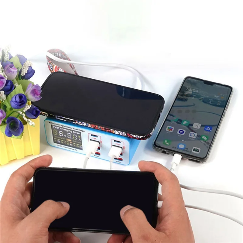 

Новинка 2025 года — RELIFE RL-304S Smart 8 + 1 порта USB-зарядное устройство с цифровым дисплеем для всех мобильных телефонов и зарядки планшетов