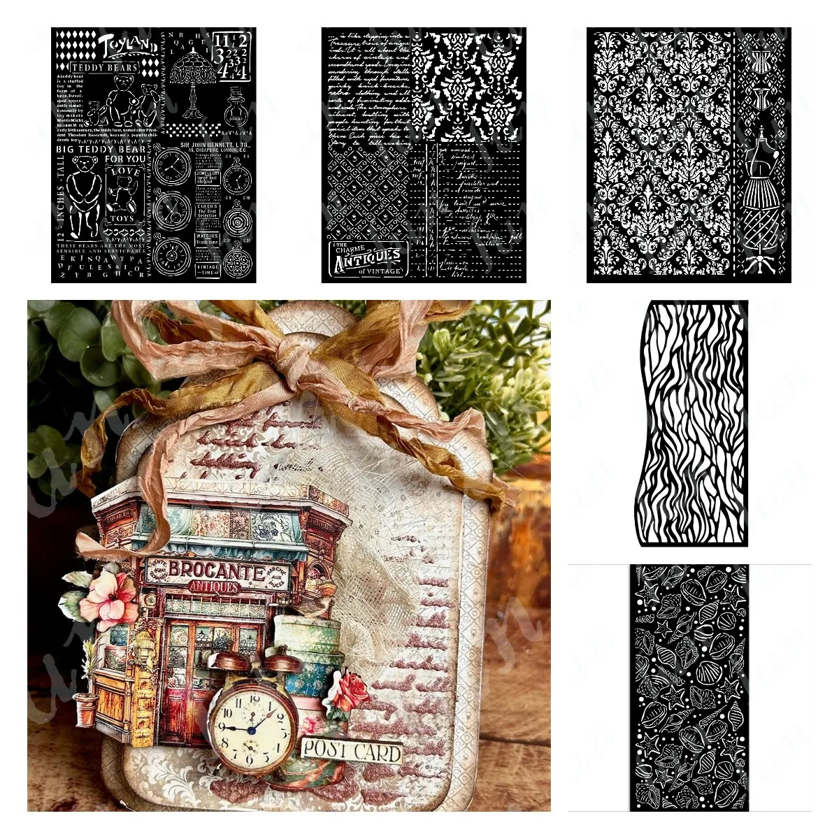 26 Buchstaben Alphabet Muscheln Schichtung Schablonen wieder verwendbare Handwerk Präge Vorlage DIY Zeichnung Scrap booking Färbung Ordner