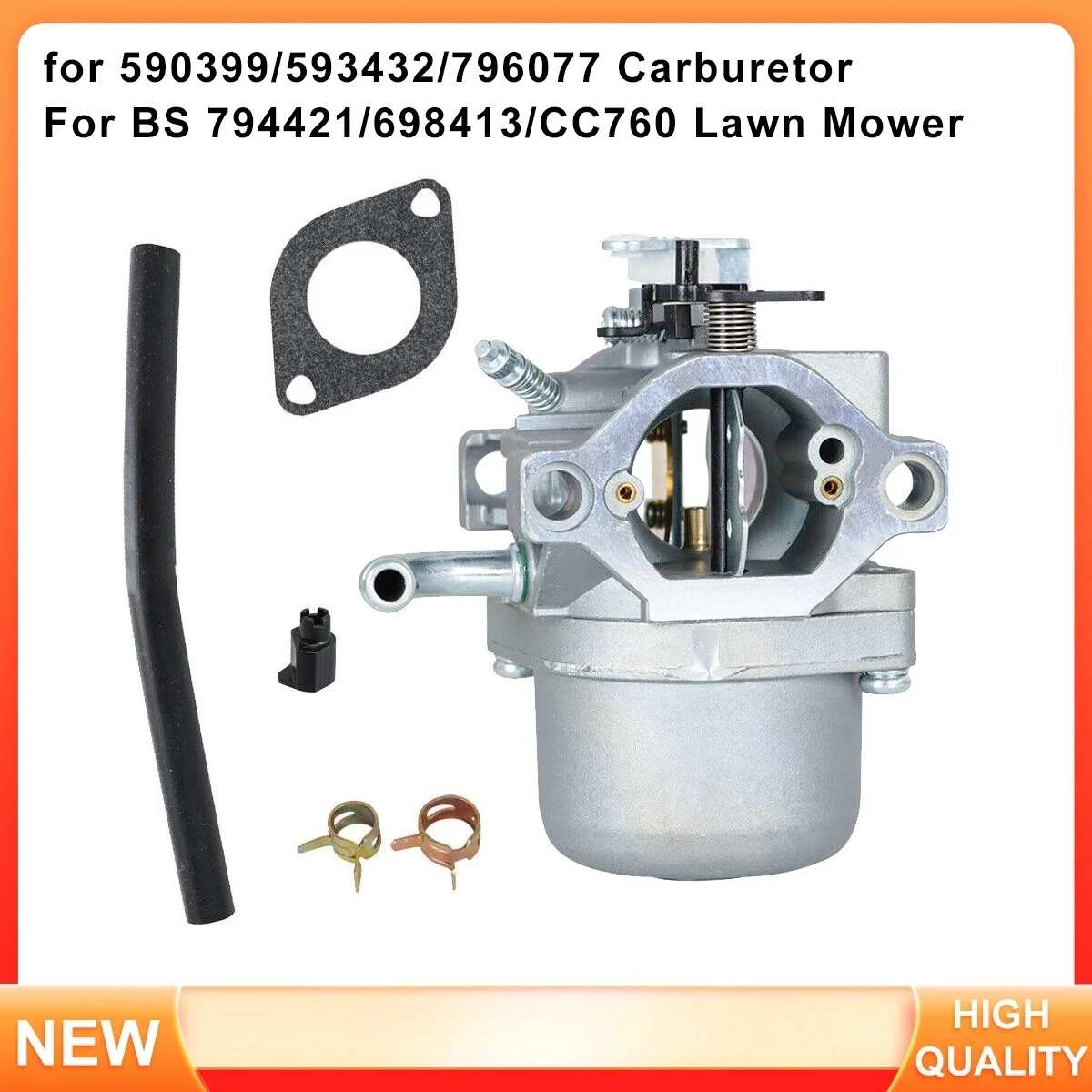 

Комплект карбюратора для газонокосилок Briggs & Stratton 794421 698413 CC760, замена 590399 593432
