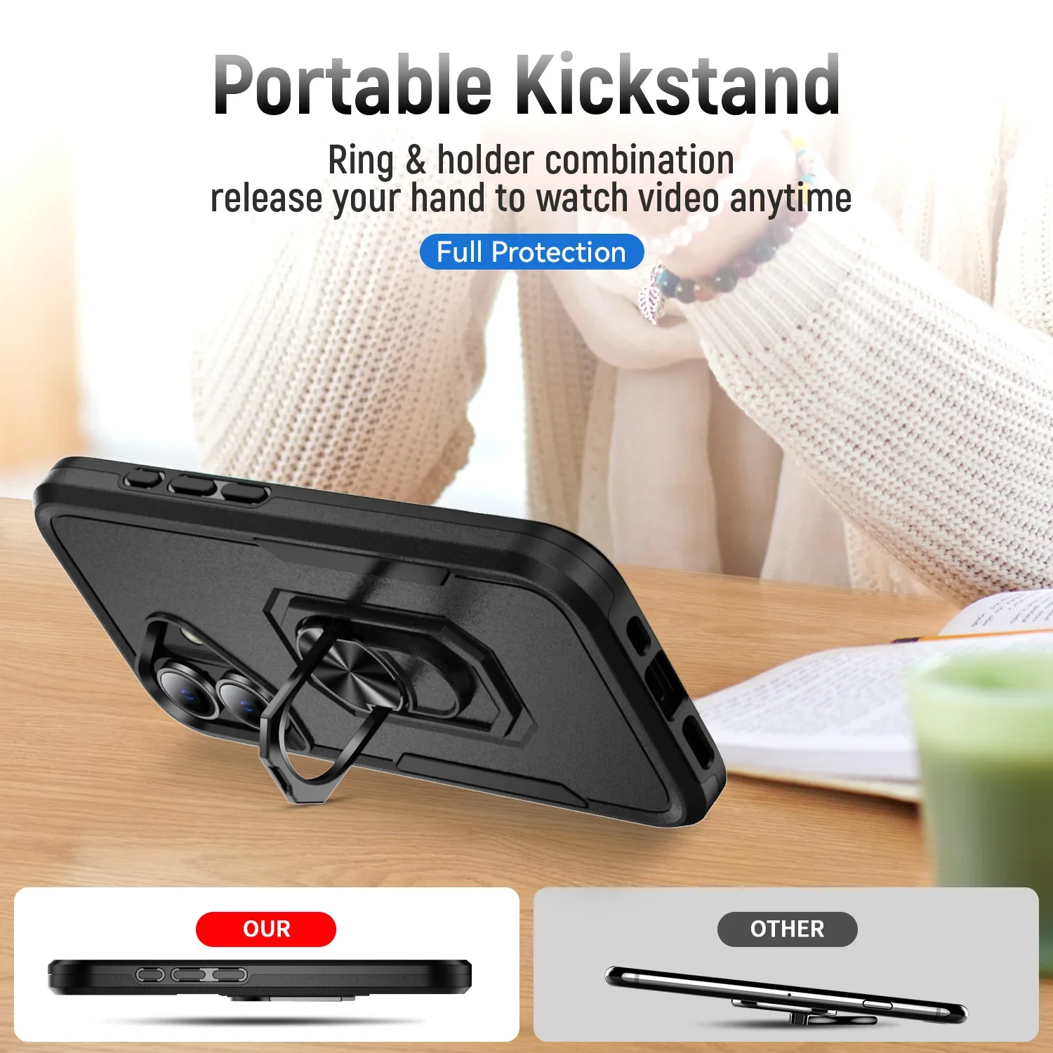 حافظة حماية مع مسند لهاتف آيفون 17 برو ماكس 16e آيفون 17 اير 16 بلس لحافظات آيفون #2