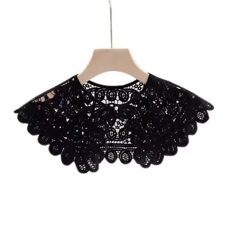 

Fake Collar Half Shirt Women Adjustable White Black Lace Blouse Ties Detachable Collar Shirt Soft False Blouse Accessories