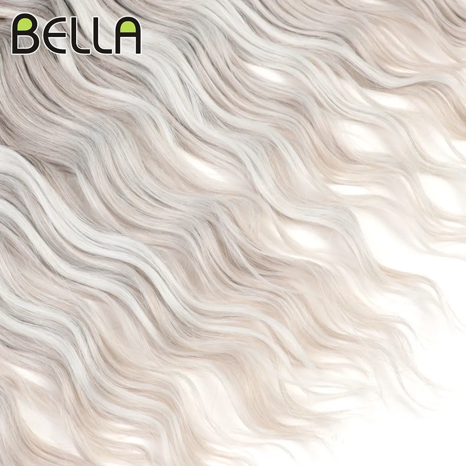 Anna Hair sintetico sciolto onda profonda intrecciare le estensioni dei capelli 24 pollici onda d'acqua treccia capelli Ombre biondo Twist Crochet capelli ricci