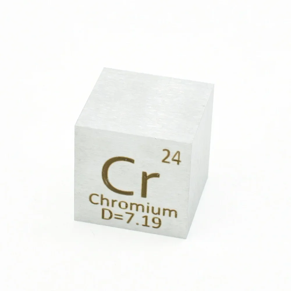 Chromium Cr Inch Cube 25.4x25.4x25.4 mm High Purity Element Density Chrome Exquisite Metal Collection for Science and Gifts