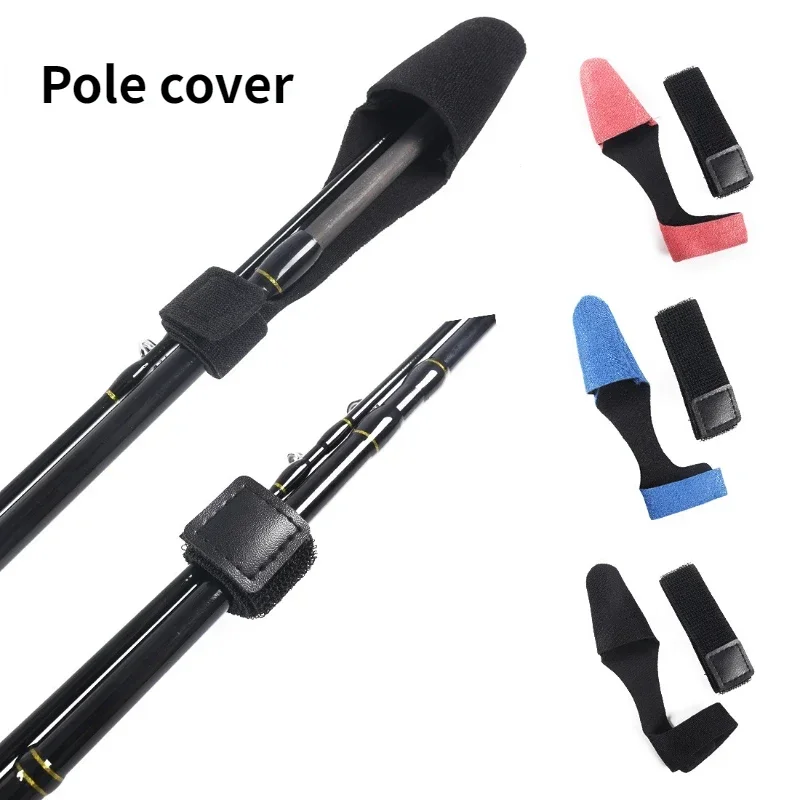 Fishing Rod Tip Cover Strap Fishing Rod Tie Tip Cover Sleeves Pole Tie Strap Fastener Protect Case Fishing Accessories