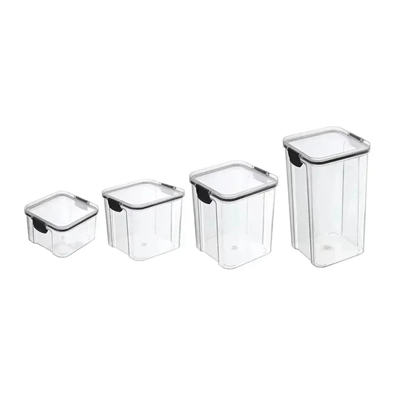 

Stackable Sealed Jar For Kitchen-Large Plastic Grain Storage Organizer, Household Moisture-Proof Seasoning Container-ABSW