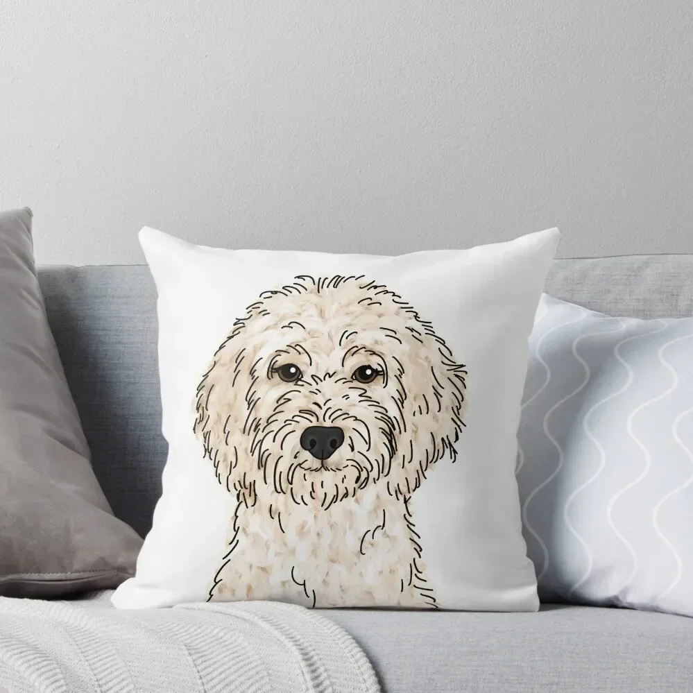 

Cream Goldendoodle Throw Pillow Pillowcases For Pillows christmas ornaments 2025 Embroidered Cushion Cover Sofa Covers pillow