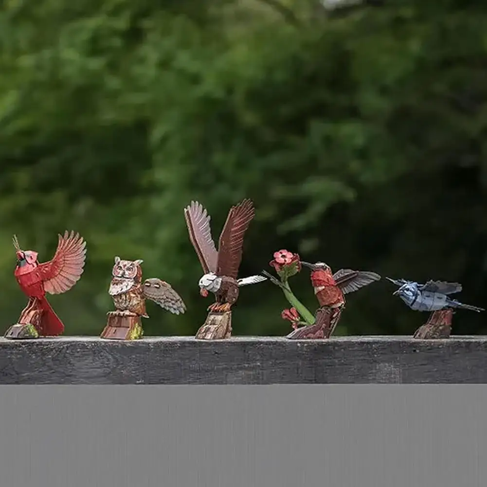 Rompecabezas modelo de pájaro 3D, Kits de modelos educativos de papel, regalo para adultos, adolescentes, aficionados, juegos cerebrales hechos a mano, juguetes, decoración de exhibición para el hogar