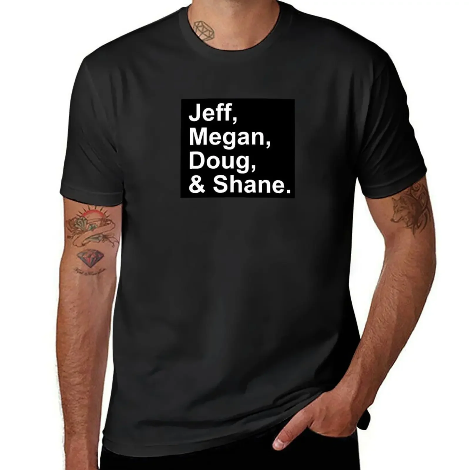 Jeff Lewis Live Crew Names Jeff Megan Doug Shane T-Shirt vintage anime shirt basketball graphic tees clothes for men