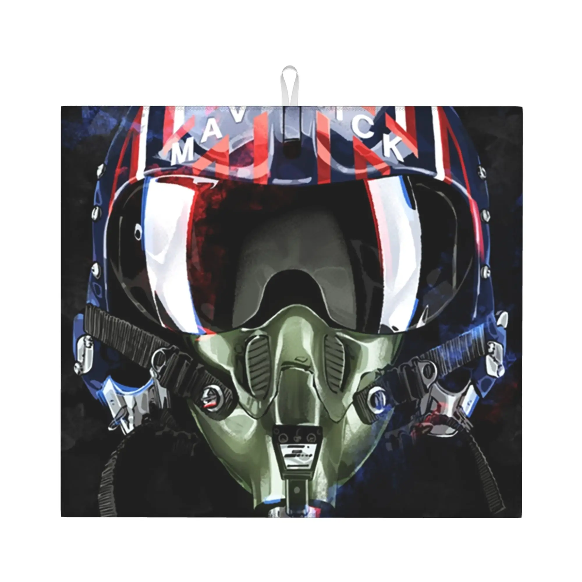 Top Gun Maverick Helmet Non Slip Kitchen Counter Protector Mat Barware Tableware Reusable  Bathroom Drying Mat For Kitchen