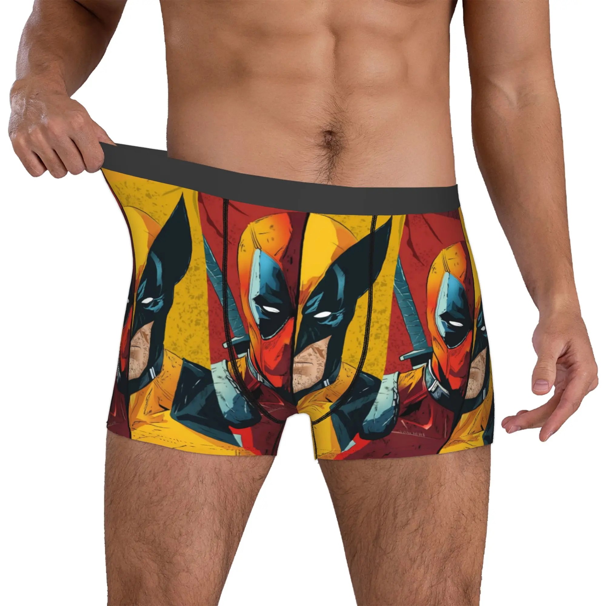 

Custom Male Cool W-Wolverine Art Wallpaper Underwear Boxer Briefs Breathable Shorts Panties Underpants
