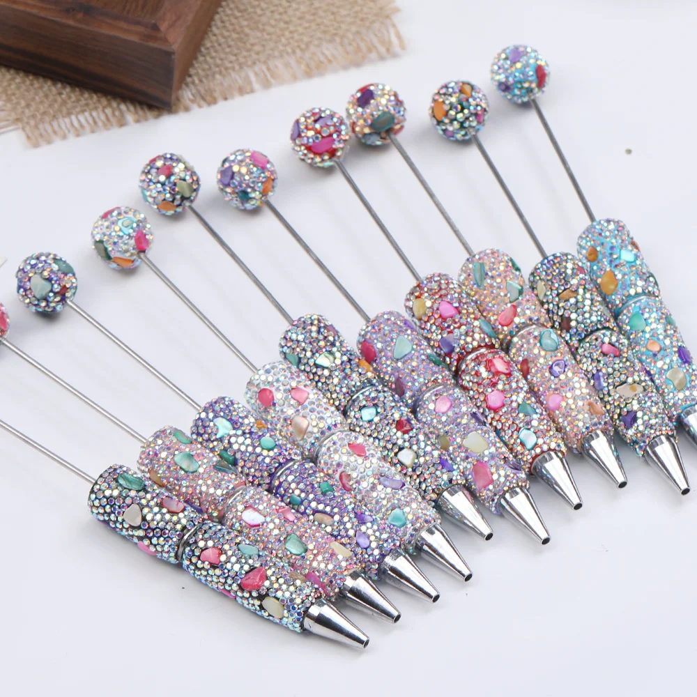 Cordial Design 10Pcs 16*153MM DIY Jewelry/Rhinestone Shell Pens/Hand Made/Beaded Pen Accessories/Beadable Pen Findings #17795