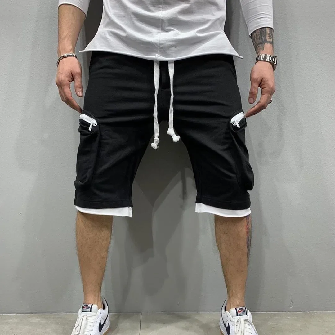 2023 New Summer Loose Shorts Men Jogging Short Pants Casual Fitness Streetwear Men Multi-pocket Sport Casual Hip Cargo Shorts