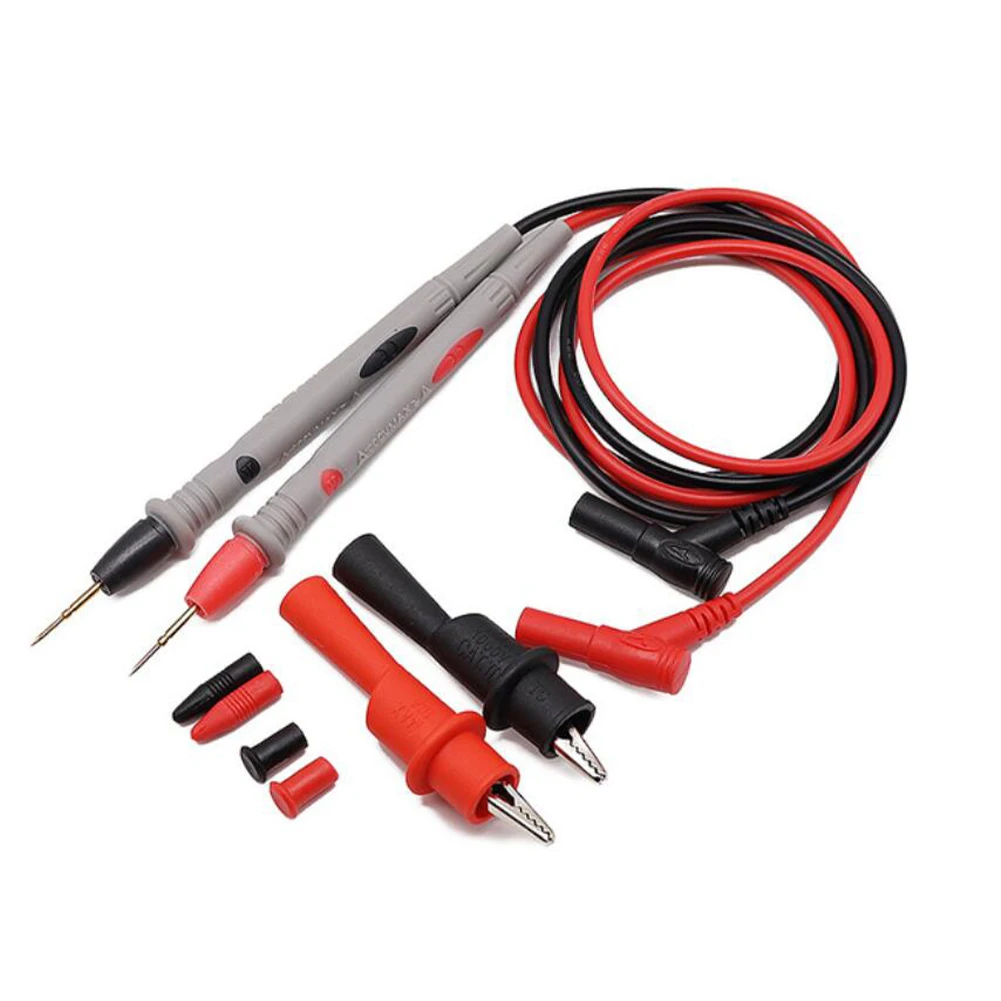 UYANGG 5 1 pair Digital Multimeter probe Soft-silicone-wire Needle-tip Universal test leads with Alligator clip For LED tester