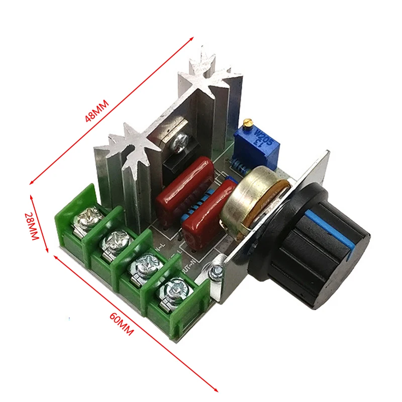 Módulo Regulador de Tensão SCR Controlador de Velocidade, Termostato, Alta Qualidade, 2000W, 1Pc