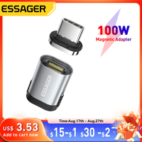 Essager 100W Magnetic Adapter 24Pins USB Type C PD 3.0 Fast Charge Cable Converter for Ipad Pro Macbook Magnet Adapter Connector