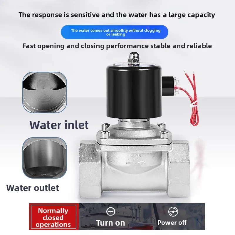 

304 1/2 "3/4" 1 "нержавеющая сталь нормально закрытый электрический электромагнитный клапан переменного тока 220 В постоянного тока 24 В воды DN15 DN20 с IP65 DIN