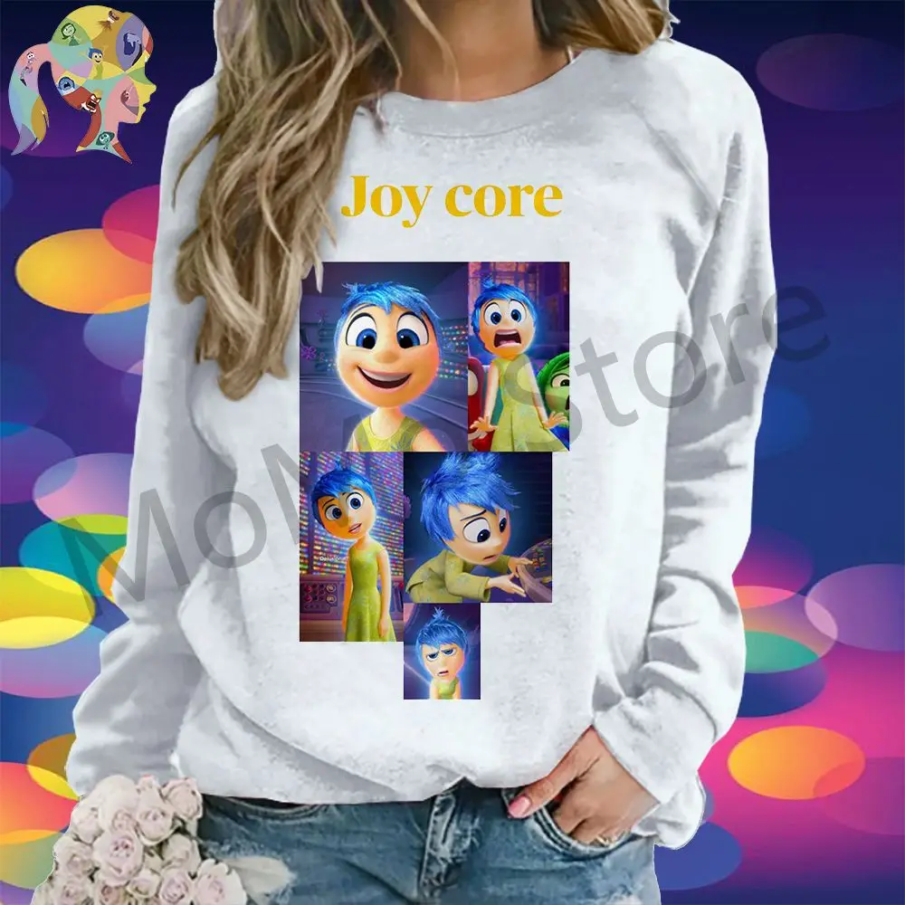 Disney Inside Out Women's Long Sleeve Sweatshirts Kawaii O Neck Autumn Clothes Woman Fashion Leisure Lovely Streetwear 3D Print