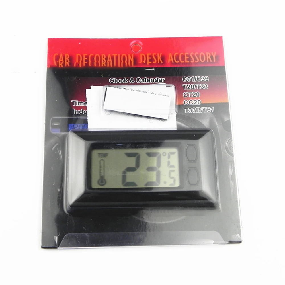 Practical Car Electronic Thermometer Ultra-thin Large-screen Lcd Display Interior Digital Thermometer Acesssories