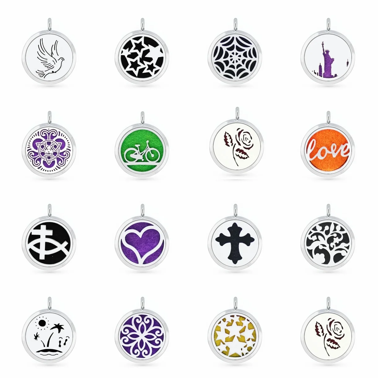 Flower Tree Pendant Aromatherapy Essential Oil Diffuser Perfume Locket Jewelry Making Aroma Necklace Chinas Magnetic Women Gift