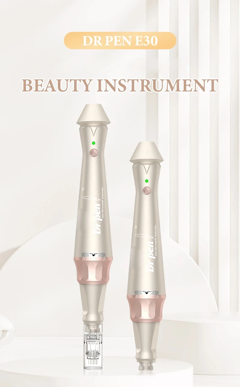 Dr.pen E30 with 12pcs Pen with Cartridges Nano Wireless Skin Care Kit Skin 0.25mm Needle Pen Skin Rejuvenation Machine