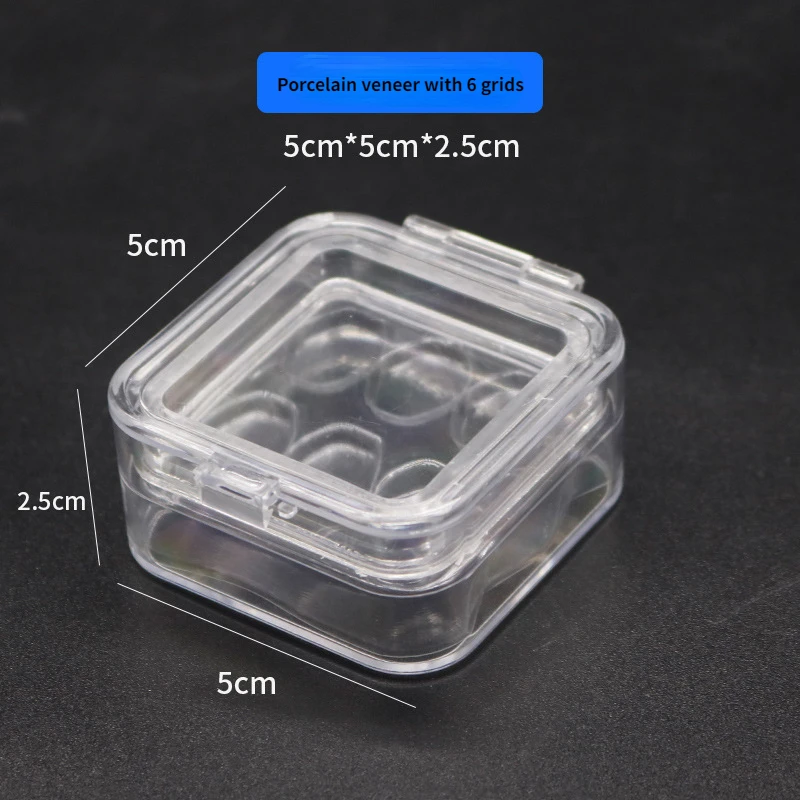 Small Dental Crown Box Transparent Flexible Crown-keeping Box Plastic Teeth Material Inside Denture Storage Brace Denture Tool