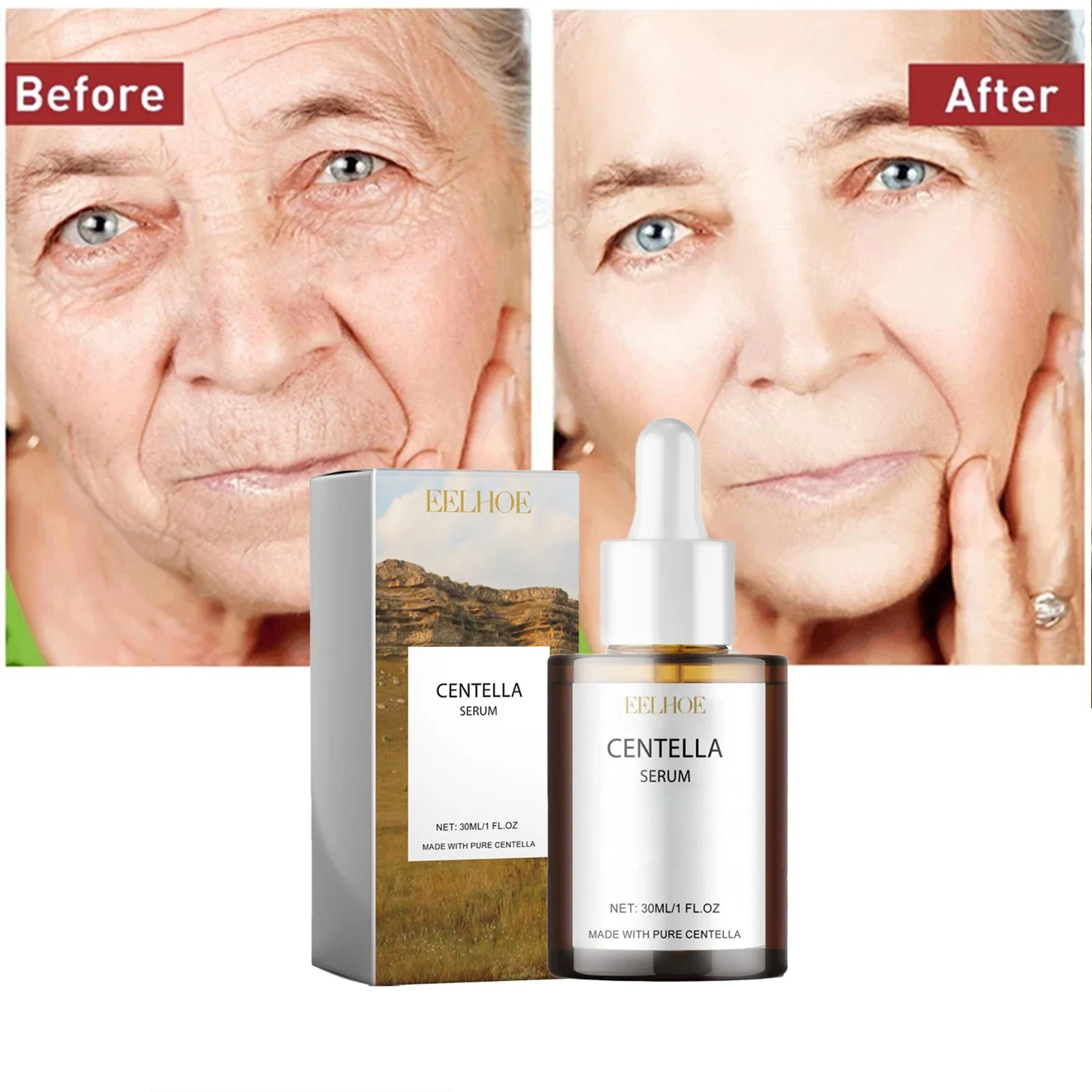 

Centella Anti-Aging Serum Firming Lifting Brightening Anti-Wrinkle Deep Moisturizing Repair Dullness Korean Skincare Cosmetics