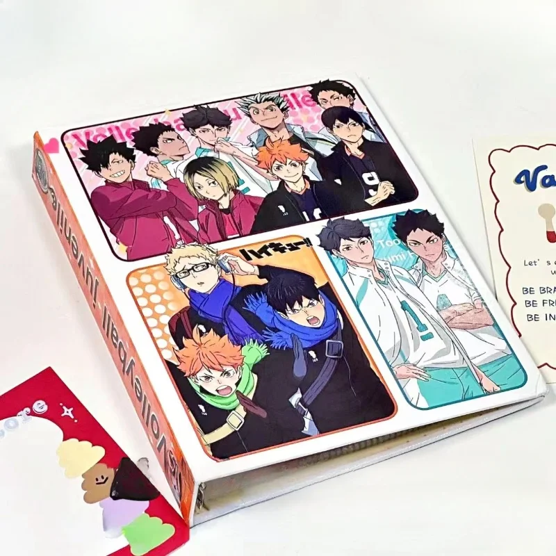 Anime Haikyuu!! Anime, 160 Pcs Quatro álbum de cartão do palácio grade, Tobio, Kageyama, livro, carta, pasta, fichário, caderno, jogo, coleção, brinquedos, presentes