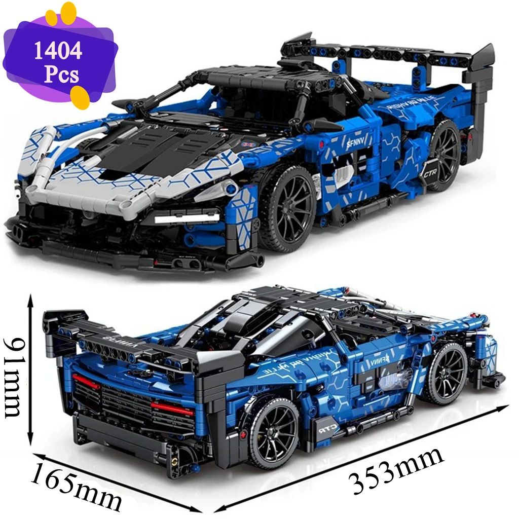 1:14 Technical Bugatti Building Blocks Lamborghini Hypercar Racing Car Model  Assemble Vehicle Bricks Toys For Boys Child Gifts