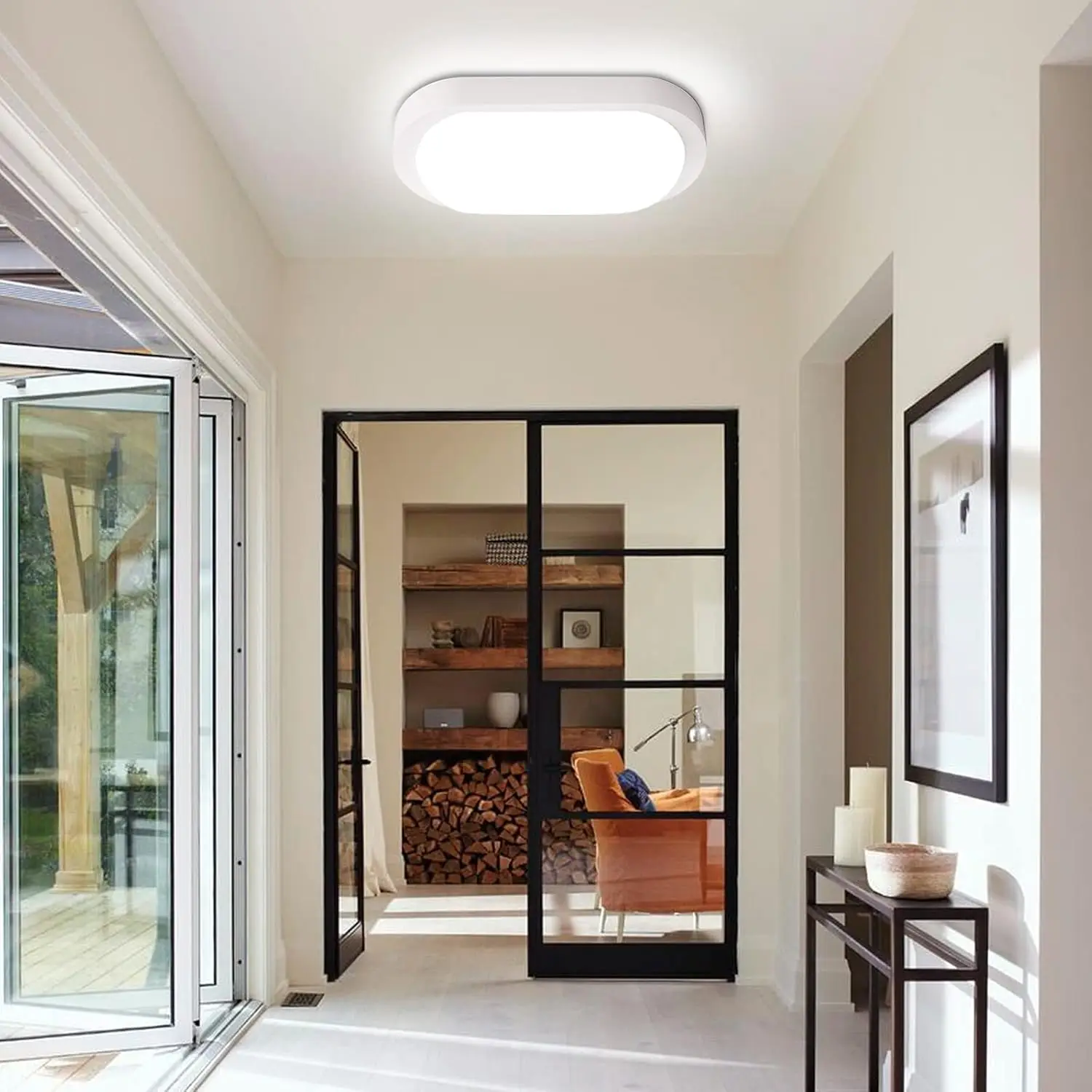 Obrázek 6: LED strop lehký 18w 1710LM ip65 oválné zeď lampa, 4000K neutrální bílá, mokrý pokoj lehký pro předsíň suterén sad autodílna