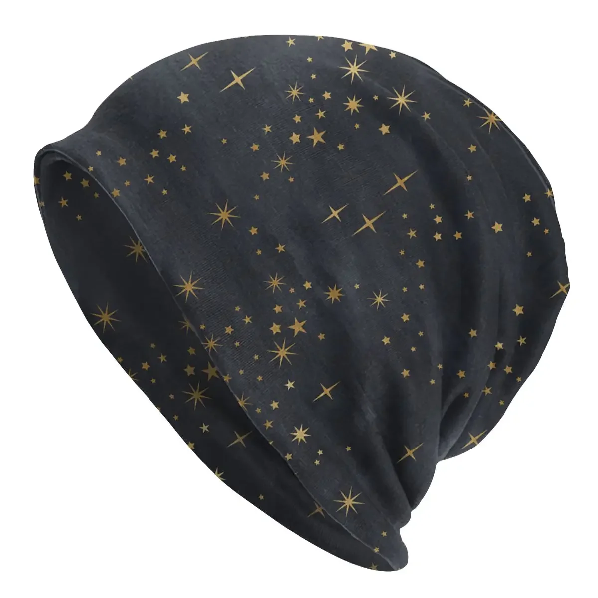 Christmas Black Starry Sky Pattern Skullies Beanies Hat Street Unisex Caps Spring Head Wrap Bonnet Knitted Hat