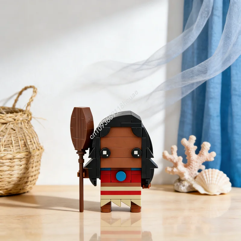 

175pcs MOC Brickheadz Moana Model Building Blocks Architecture Christmas Gifts Assemble DIY Creative Toys Brick Education Idea