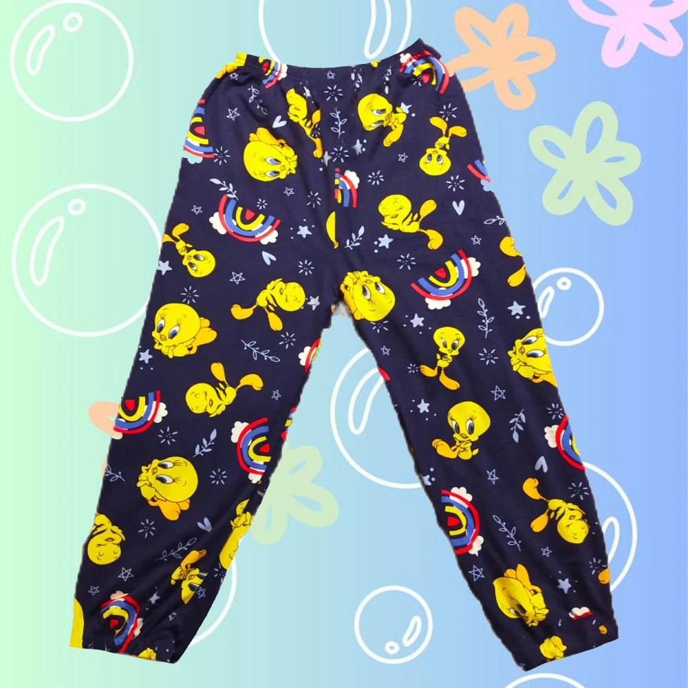 2024 Baby Summer Clothing Sanrio New Arrivals 3d Printed Tweety Girl Pajamas Korean Version Children\'s Home Clothes Long Pajamas