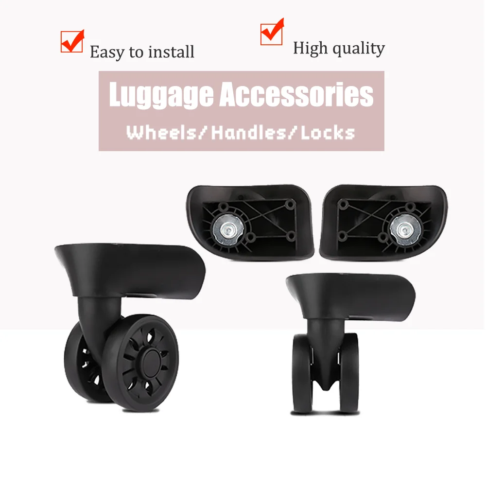 Universal Trolley Wheels For Suitcase 360 Rotation Spinner Durable Rubber Caster Replacement For Luggage Bag Set
