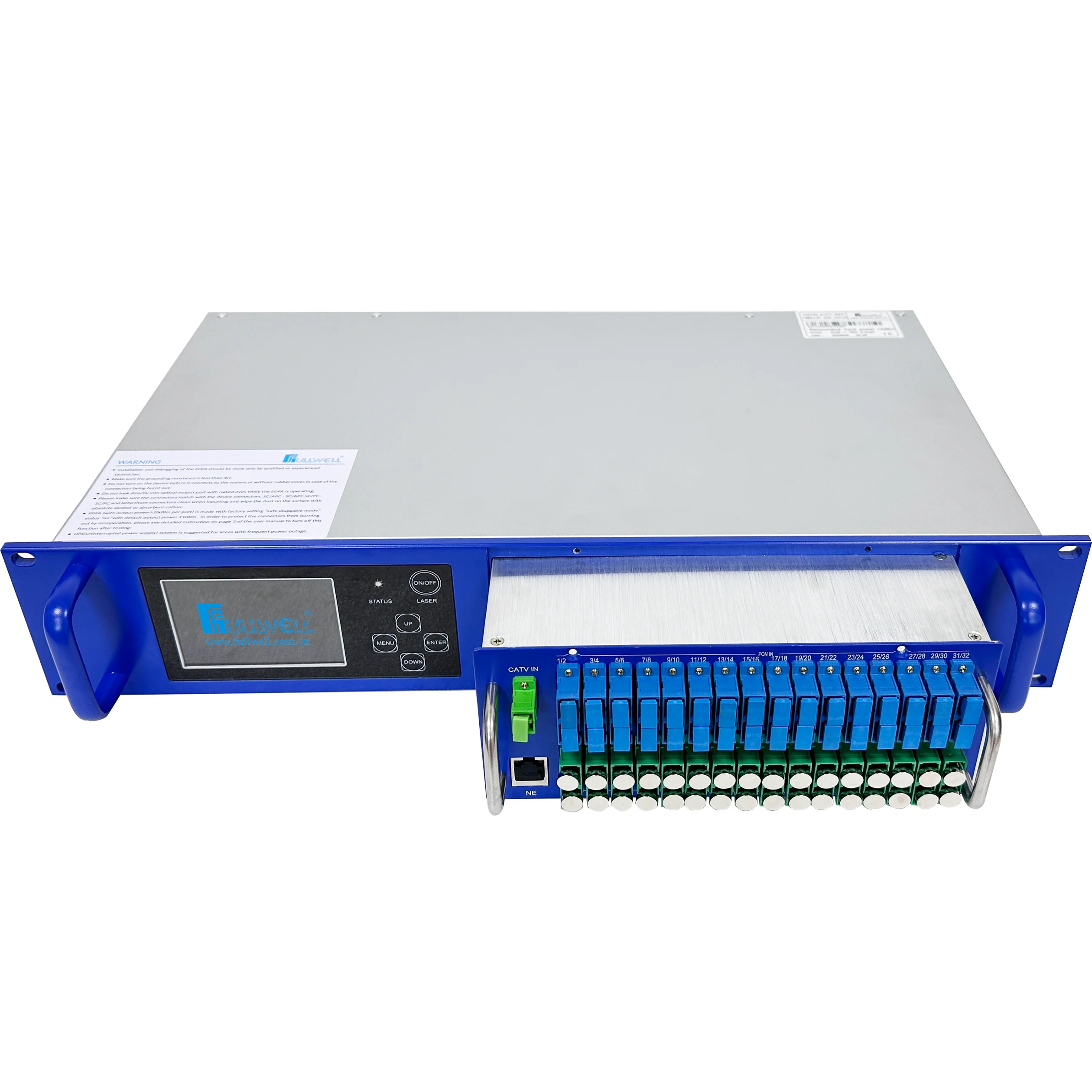 FTTH EDFA Amplifier 10G XGS-PON GPON WDM EDFA 8/16/32/64 Port 1550nm Optical Amplifier
