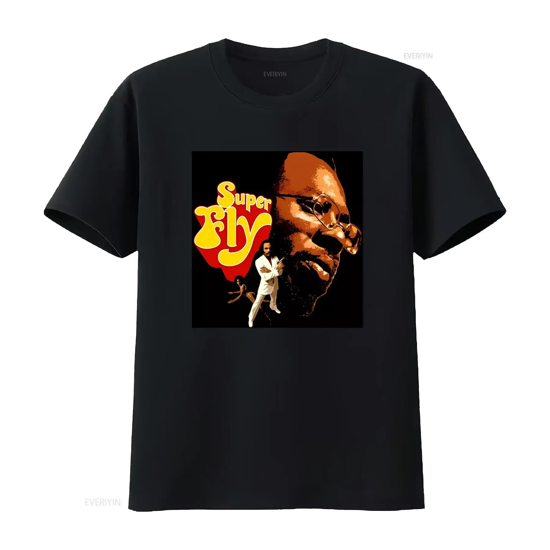 Retro 70s Super Fly T Shirt Ron O'Neal Superfly Curtis Mayfield Music Design vintage Washed Breathable designer clothes Casual