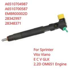 28342997 A6510704987 EMBR00002D New Diesel Fuel Injector For Mercedes Benz Sprinter Vito 2.2  28348371  A6510700587