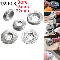 1/5pcs Bore 16mm 22mm Wood Grinding Polishing Wheel Rotary Disc Sanding Wood Carving Tool Abrasive Disc Tool for Angle Grinder