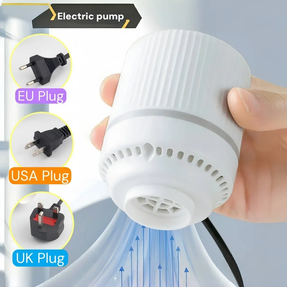 Electric Vacuum Bag Pump Space Saver Travel Storage Organizer for Clothes Folding Compressed Mini Sealer Machine with Pump