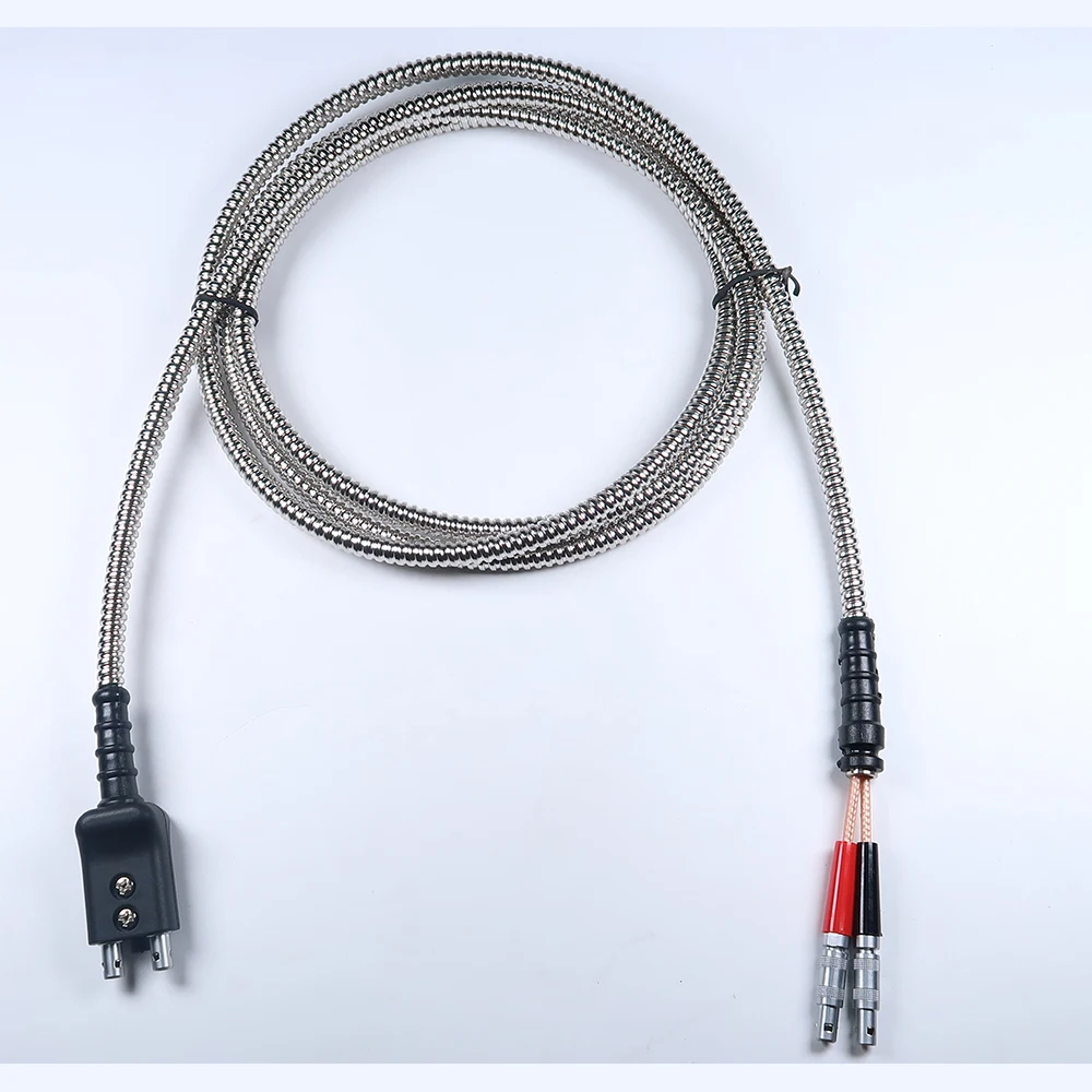 DM-dual compatible with lemo 00  equv.Krautkramer Style Ultrasonic Cable, Armored cables