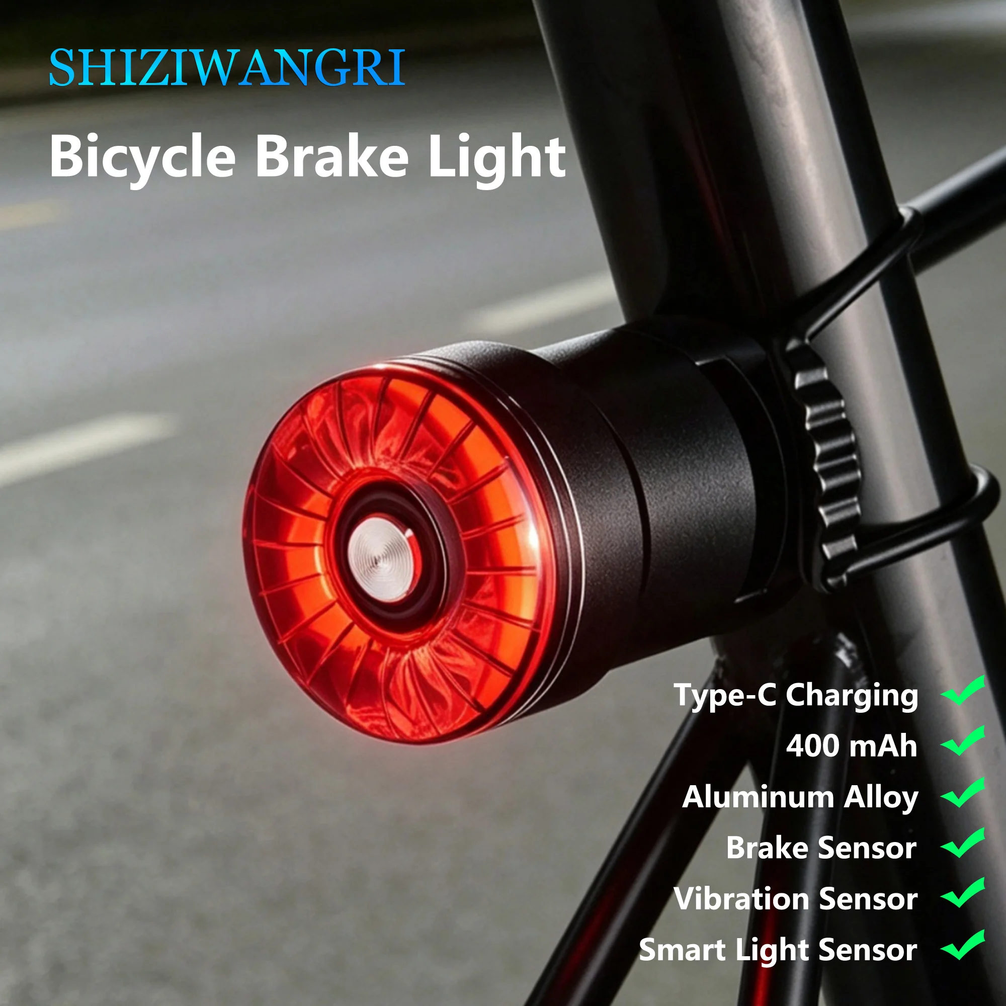 ไฟท้ายจักรยานอัจฉริยะอลูมิเนีย - Smart Bike Brake Sensor Rear Light บทวิจารณ์และราคา