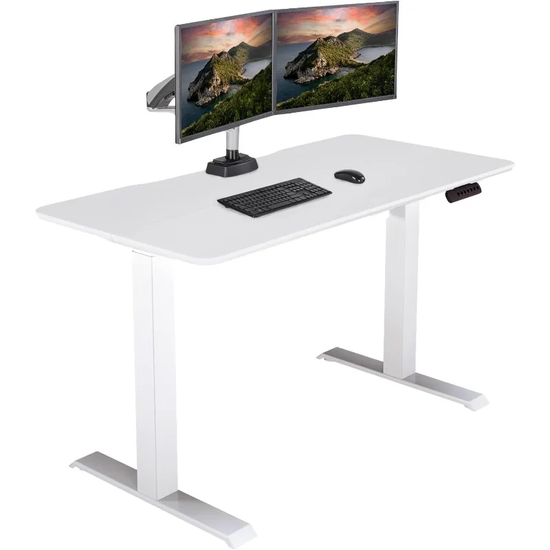 Adjustable Electric Standing Desk for Home Office with Sturdy T-Legs Motorized Suitable for Put on The Living Room or Study Room