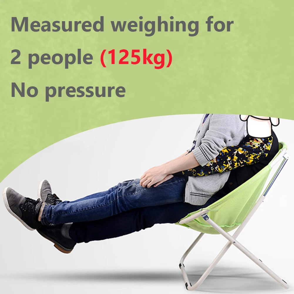 เก้าอี้ชายหาดพับได้น้ำหนักเบามากกันลื่นรูปดวงจันทร์สำหรับการเดินทางเดินป่าตั้งแคมป์กลางแจ้ง