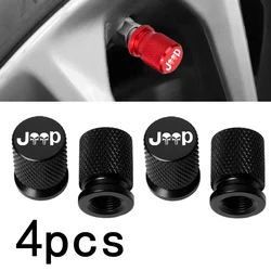 Car Wheel Tire Valve Caps Tyre Stem Covers Airdust Waterproof For Jeep Renegade Compass Wrangler Patriot Grand Cherokee Rubicon